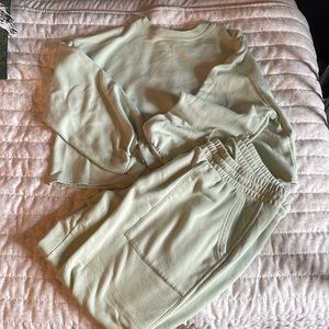 Matching Set Universal Thread Seafoam Green Sweatshirt & Sweatpants size XL & 1X